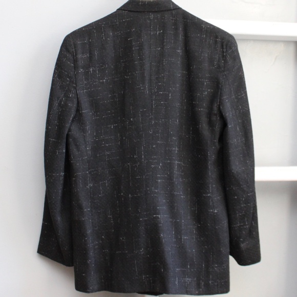 Christian Dior Vintage Jeune Homme Sportif Black Tweed Breasted Blazer Size S - Picture 3 of 6